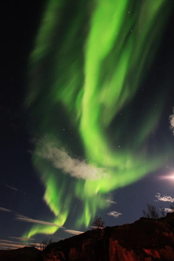 aurora boreal en tromso, noruega